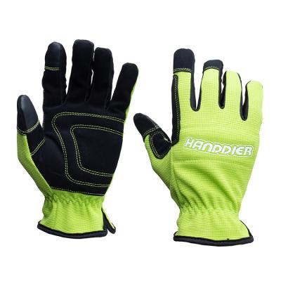 China Anti-Skid Rugged General Purpose Protection Shock Wear Palm Mechanic Foam Padded Work Gloves for sale