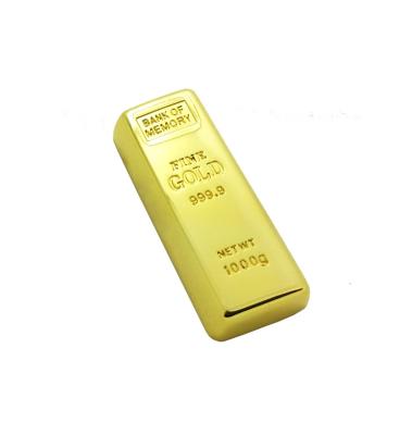 China Plastic Company gift bank promotional gift promotional gold bar/gold brick usb pen flash drive 8gb 16gb 32gb for sale