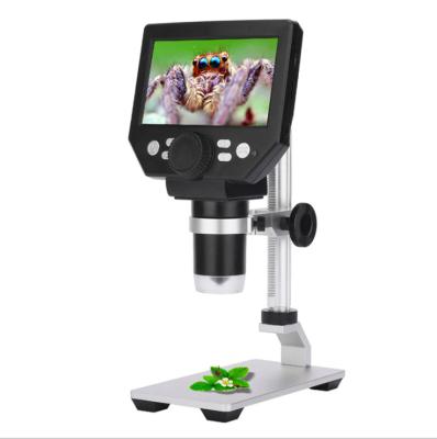 China 2020 New Arrival 1000X Digital Hospital Education Lab School Magnification Microscope With 4.3 Inch Display With Build In Battery for sale