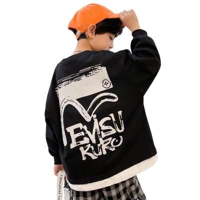 China 2022 Autumn Fashion Teenager Boys Clothes M Letter Printing Casual Wholesale QUICK DRY Boys Hoodie for sale