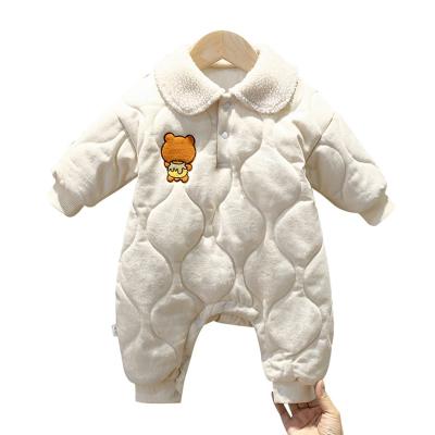 China Polyester/Cotton Winter Cute Fashion Thickened Baby Overalls Padded Jacket Baby Romper High Quality for sale