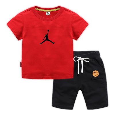 China 2021 Fashion Cotton Summer Kids Clothing Baby Boy Casual Clothes 2 Piece Shorts Set Custom Logo for sale