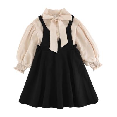 China Anti-wrinkle 2021 new fashion girl's shirt + short skirt little girl set princess dress 4-12 years old girl dress for sale