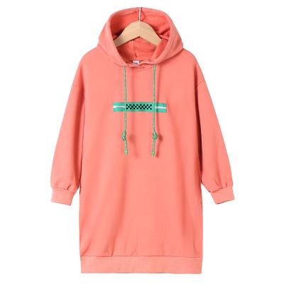 China Breathable Custom Original Design Logo High Quality Girls Clothing Long Hoodie Girls Dresses Big Girls Clothes for sale