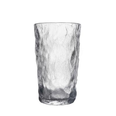 China Berlin Packaging Glass Glacier Texture Disposable Water Cup Food Grade Customized Capacity Thickened Gradient Glacier Cup for sale