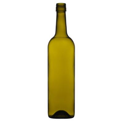 China Beverage Packaging Antique Green Glass Berlin Claret Wine Bottles 200ml 375ml 750ml Bordeaux Glass Bottle for sale