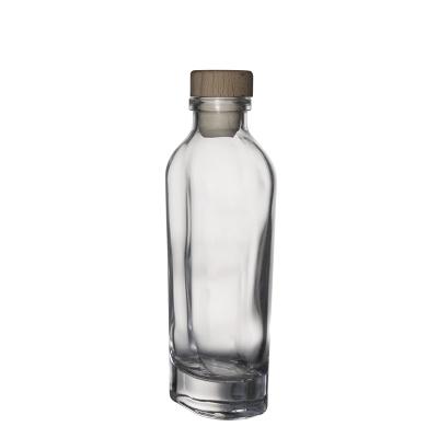 China Berlin Packaging Thick Base Clear Beverage Glass Vial Bottles China 150ml Flat Hip Square Glass Bottle Vial for sale