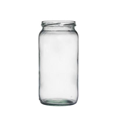 China Berlin Packaging Food Grade 10onz 24oz Round Glass Jar Juice Bottle Jar 100ml 250ml 500ml 550ml 750ml 1000ml Beverage Jar for sale