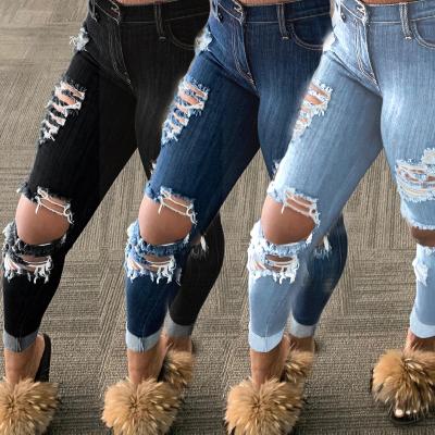 China 2021YZP Hotsell Women High Rise Jeans Breathable Denim Ladies Culotte High Waist Tight Striped Jeans for sale