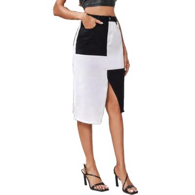 China Anti-static White Black Lady's Skirt Fashion Women's Skirts Elegant And Generous Skirt for sale