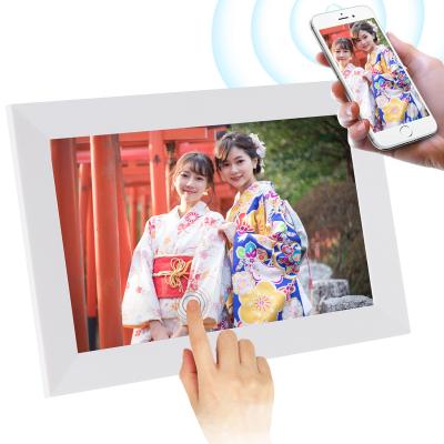 China Wifi Frameo 10.1 Inch Digital Photo Frame 1280x800 IPS Smart Touch Screen 360 Rotate Frameo App Inside for sale