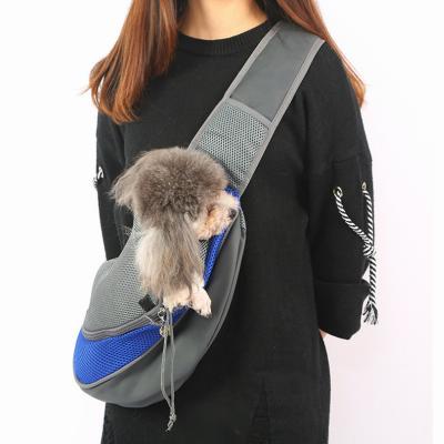 China Sustainable Pet Puppy Carrier S/L Outdoor Travel Dog Shoulder Bag Mesh Oxford Single Comfort Sling Handbag Tote Pouch Pet Carrier Sling bag for sale