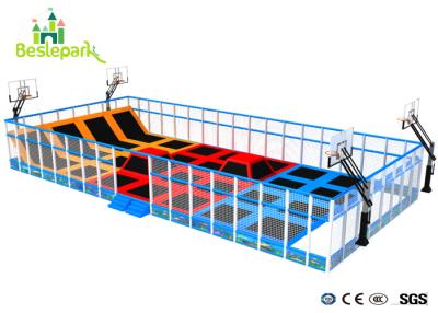 China Commerciële Binnenspeelplaatstrampoline, het Park van de Sprongtrampoline met Veiligheidsnet Te koop