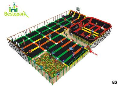 China Soft Kids Indoor Trampoline , Professional Jump Bed Bounce Trampoline Park for sale