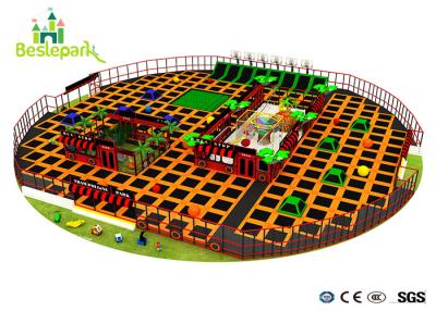 China Large Amusement Indoor Trampoline Park Safe For Kids / Adult Long Life Span for sale