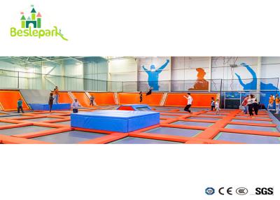 China Soft Play Indoor Trampoline Gym Equipment With Good Elastic Performance Springs for sale