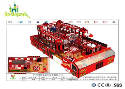 China Kids Play Indoor Soft Playground Red / Black Color With Electric Basketball Games for sale