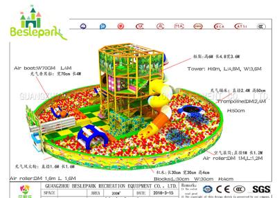 China Kids Play Soft Indoor Adventure Playground With EVA Flooring ROHS Certification for sale