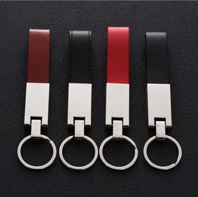 China Advertising And Promotional Gift Wholesale Customized High Grade Leather Car Man Metal Key Chain Logo Custom Key Chain Business Gift Leather for sale
