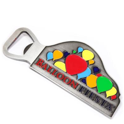 China Viable factory wholesale zinc alloy beer bottle opener with epoxy and magnets for sale