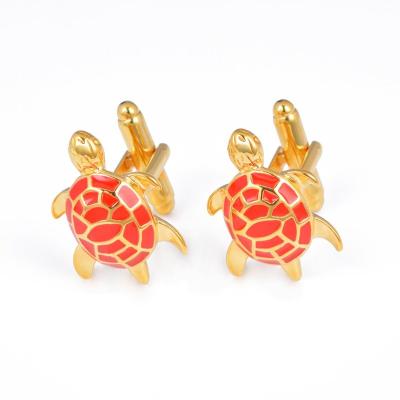 China High Polished Design Unique Enamel Ocean Appearance Turtle Shape Animal Cufflinks for sale