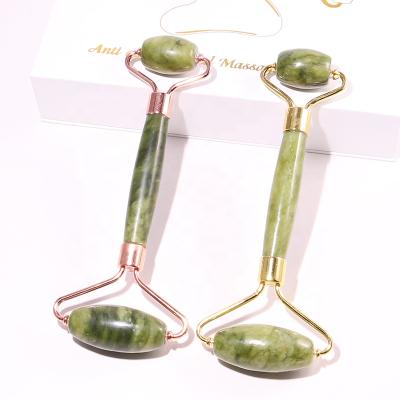 China Face Massager Anti Aging Jade Roller Gua Sha Sha Beauty Skin Care Hand Massage Tool Green Jade Roller For Face for sale