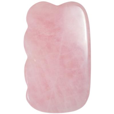 China Crystal Rose Quartz Comb Natural Stone Face Guasha Board Massage Tool Gua Sha Body Guasha for sale