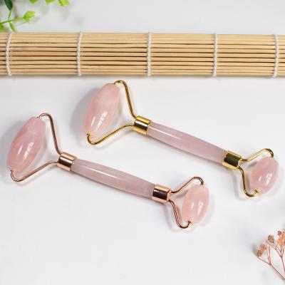 China Main Rollers Jade Facial Massage Roller Natural Rose Quartz Facial Jade Roller Beauty Dual Mode Face and Body Massager for sale