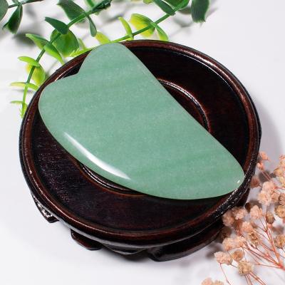 China Face Massage and Body Massage 2020 New Style Product Body Massager Tool Green Aventurine V Shape Natural Guasha Gua Sha Massager for sale