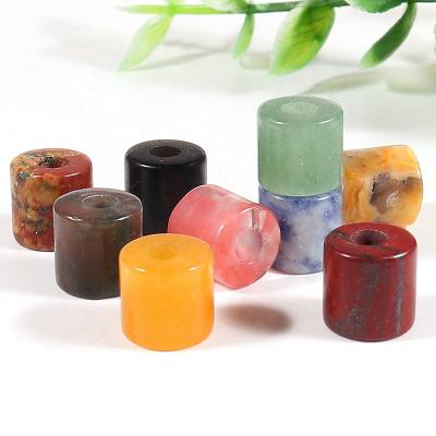 China FASHIONABLE 9x9mm Natural Crystal Chakra Gemstone Loose Beads Cylindrical Stone Beads For Jewelry Making for sale