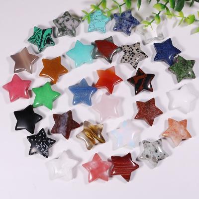 China Europe Charms 30mm Hand Cut Natural Quartz Crystal Small Crystal Star Ornament For Home Decoration Gift for sale