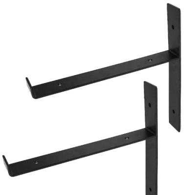 China Modern Wall Shelf Bracket For Home Gold Luxury Black Metal Shelf Mount Wall Kitchen Storage Floating Shelf Bracket OEM/ODM for sale