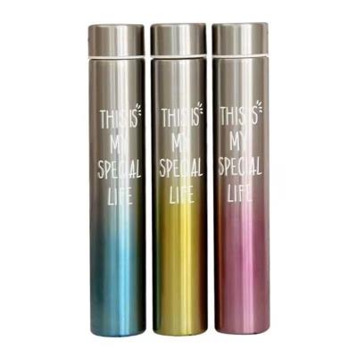 China PORTABLE Straight Tall Skinny 304 Stainless Steel Water Bottles Insulated Tall Thermal Cup for sale