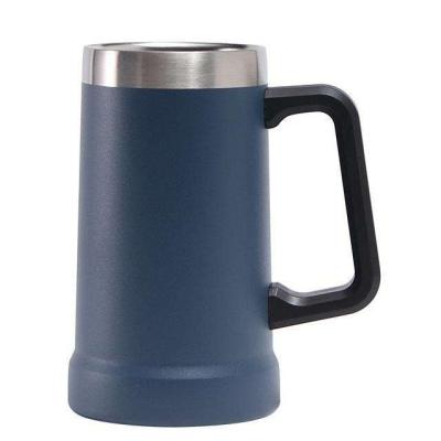 China Disposable Top Seller Large Capacity Double Wall 304 Stainless Steel Coffee Mugs Portable Beer Cup with Handle for sale