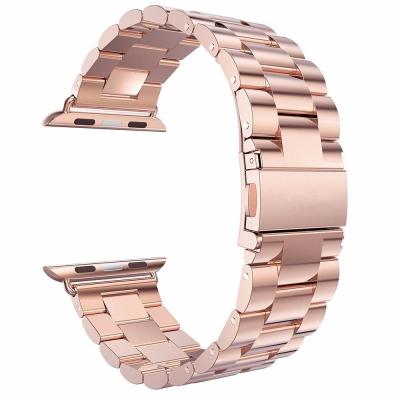 China Luxury Stainless Steel Vintage Stainless Steel Watch Band Adapter 38mm 42mm 44mm For Iphone Apple Watch Band for sale