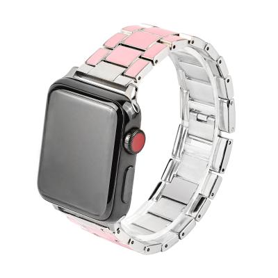 China Luxury Stainless Steel Metal Luxury Colorful Watch Band For Apple Watch Iwatch Series 5 4 3 2 1 Strap for sale