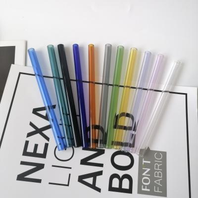 China Reusable Straw Eco Friendly Drinking Glass Straw High Borosilicate 10mm Short Straight Straws From Viable Factory for sale