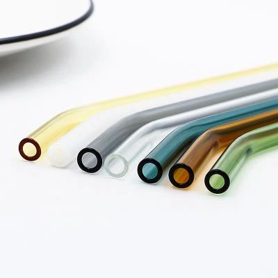 China Amazon Viable Hot Sales Reusable Custom Borosilicate Straw Set Glass Drinking Straws for sale