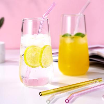 China 2020 Colorful Straw Lead Free Glass Drinking Straw Eco-friendly New Ideas Viable Amazon Hot Selling Straws for sale