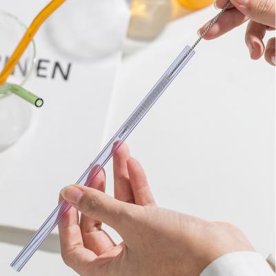 China 202020 Amazon Viable Clear Straight Glass Tea Straw Straw Reusable Bent Glass Straws for sale