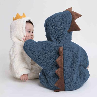 China Newborn Boys Girls Polyester / Cotton Baby Rompers Spring Clothes Cotton Hooded Sweatshirt Kids 3D Dinosaur Casual Sportswear Infant Clothing Baby for sale