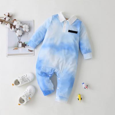 China Newborn Polyester/Cotton Baby Boy Overalls Long Sleeve Playsuit Clothes Tie Dye Cotton Rompers Winter Casual Romper for sale