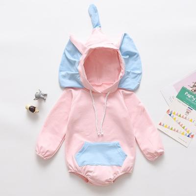 China 2021 New Polyester/Cotton Baby Princess Girl Clothes Long Sleeve 3D Hat Cute Newborn Baby Hooded Sweatshirts Romper Lovely Clothes Autumn Winter Wear 0-18M for sale