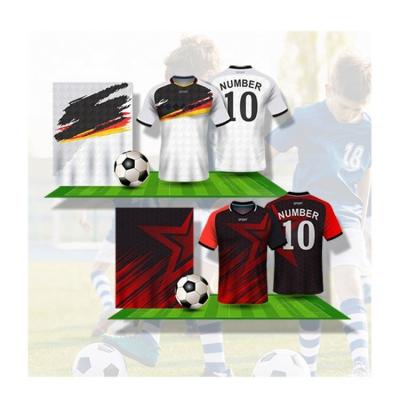 China Shirts & Top Kids Brazil Kids Shorts Soccer Uniform Red And Black Soccer Jersey Custom Made for sale