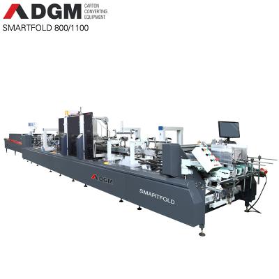 China Food DGM Bump And Box Cardboard Folder Gluer Lathe Device SMARTFOLD 800 Automatic Corrugated Line Machine for sale