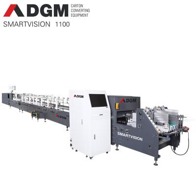 China Automatic Corrugated Food Line DGM SMARTVISION 1100 Box Carton Folder Gluer Gluers Machine With Window Sticker for sale