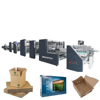 China Food Manufacturer DGM MEGAFOLD China 1450 Cardboard Folding And Gluing Machine Automatic Garment Machinery for sale