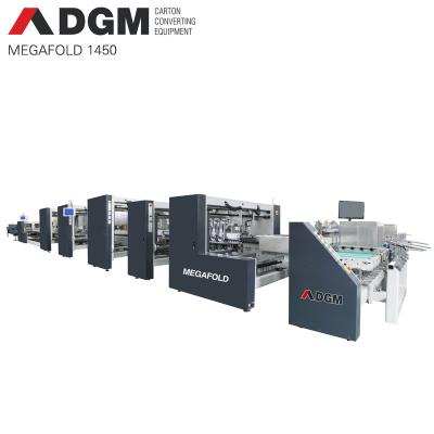 China Food DGM Creasing Module MEGAFOLD 1450 High Speed ​​Automatic Folder Gluer Marking Machine for sale