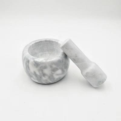 China Marble Makers Supply Luxury Kitchen Marble Mortar And Grinding Utensils Set Grinding Tools for sale