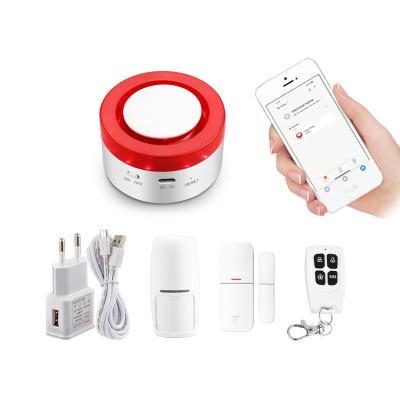 China Wifi Smart Home Alarm Wireless Remote Control Siren 120 Decibel H1 Loud Alarm for sale